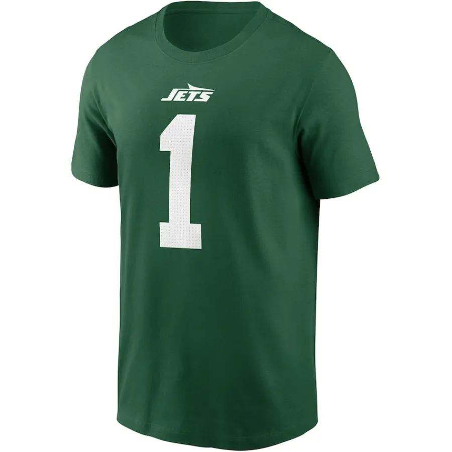 New York Jets T-Shirts | Men^Men's Nike Sauce Gardner Green Name & Number T-Shirt