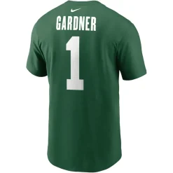 New York Jets T-Shirts | Men^Men's Nike Sauce Gardner Green Name & Number T-Shirt