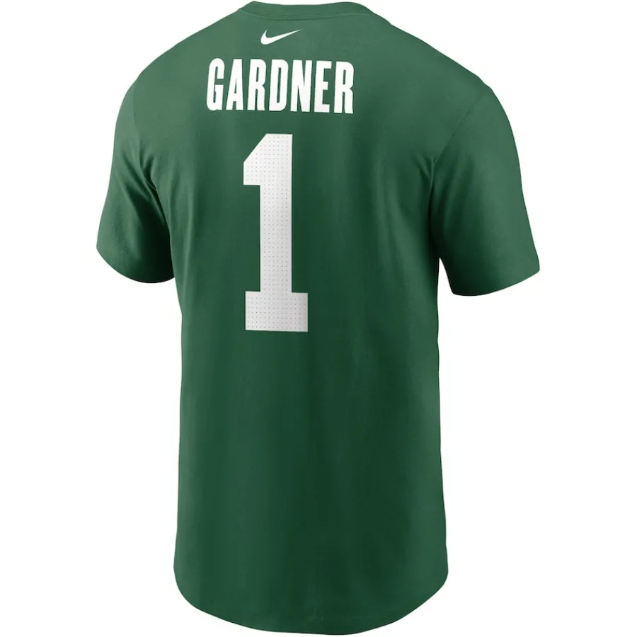 New York Jets T-Shirts | Men^Men's Nike Sauce Gardner Green Name & Number T-Shirt
