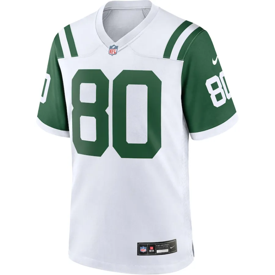 New York Jets Nike Game^Men's Nike Wayne Chrebet White Classic Alternate Retired Player Game Jersey