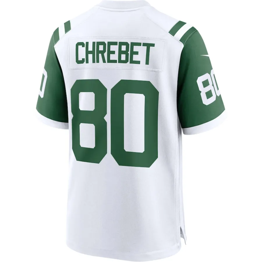 New York Jets Nike Game^Men's Nike Wayne Chrebet White Classic Alternate Retired Player Game Jersey