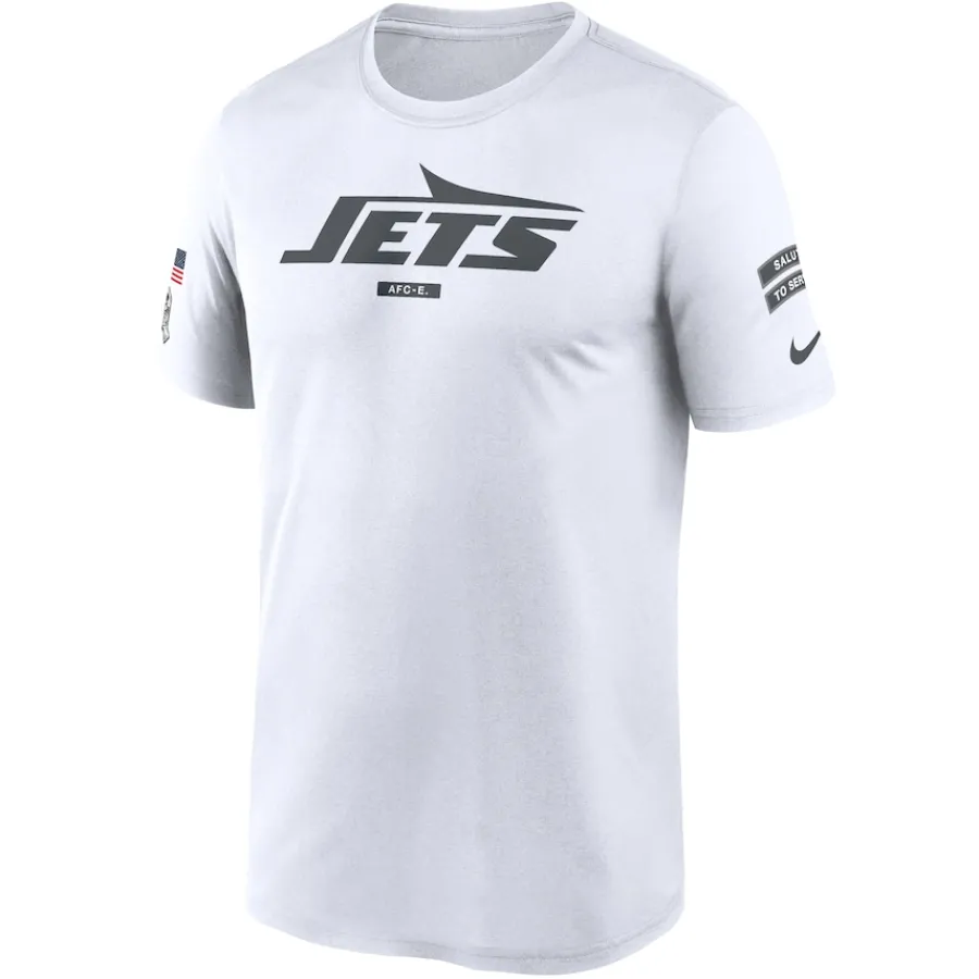 New York Jets T-Shirts | Men^Men's Nike White 2024 Salute To Service Legend Performance T-Shirt