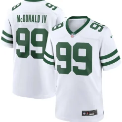 New York Jets Nike Game^Men's Nike Will McDonald IV Legacy White Game Jersey