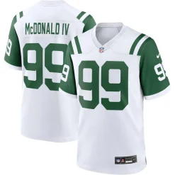 New York Jets Nike Game^Men's Nike Will McDonald IV White Classic Alternate Game Jersey