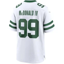 New York Jets Nike Game^Men's Nike Will McDonald IV Legacy White Game Jersey