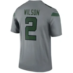 New York Jets Jerseys | Men^Men's Nike Zach Wilson Gray Inverted Legend Player Performance Top