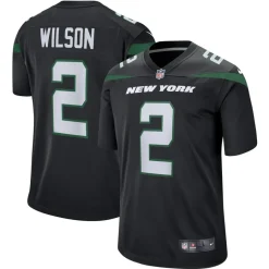 New York Jets Jerseys | Men^Men's Nike Zach Wilson Black Alternate Game Jersey