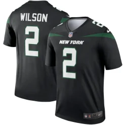 New York Jets Nike Legend^Men's Nike Zach Wilson Black Alternate Legend Player Performance Top