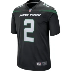 New York Jets Jerseys | Men^Men's Nike Zach Wilson Black Alternate Game Jersey