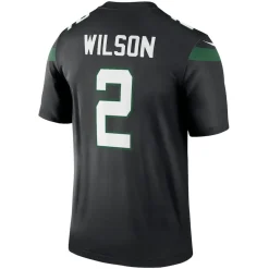 New York Jets Nike Legend^Men's Nike Zach Wilson Black Alternate Legend Player Performance Top