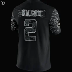 New York Jets Nike Limited^Men's Nike Zach Wilson Black RFLCTV Limited Jersey