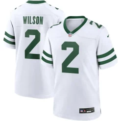 New York Jets Replica^Men's Nike Zach Wilson Legacy White Game Jersey