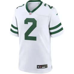 New York Jets Replica^Men's Nike Zach Wilson Legacy White Game Jersey