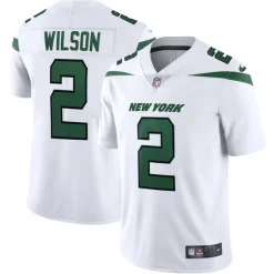 New York Jets Nike Limited^Men's Nike Zach Wilson Spotlight White Vapor Limited Jersey