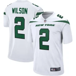 New York Jets Replica^Men's Nike Zach Wilson White White Game Jersey