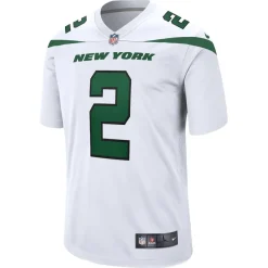 New York Jets Replica^Men's Nike Zach Wilson White White Game Jersey
