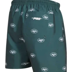 New York Jets Shorts & Pants^Men's Pro Standard Green Allover Print Mini Logo Shorts