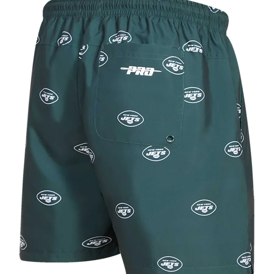 New York Jets Shorts & Pants^Men's Pro Standard Green Allover Print Mini Logo Shorts