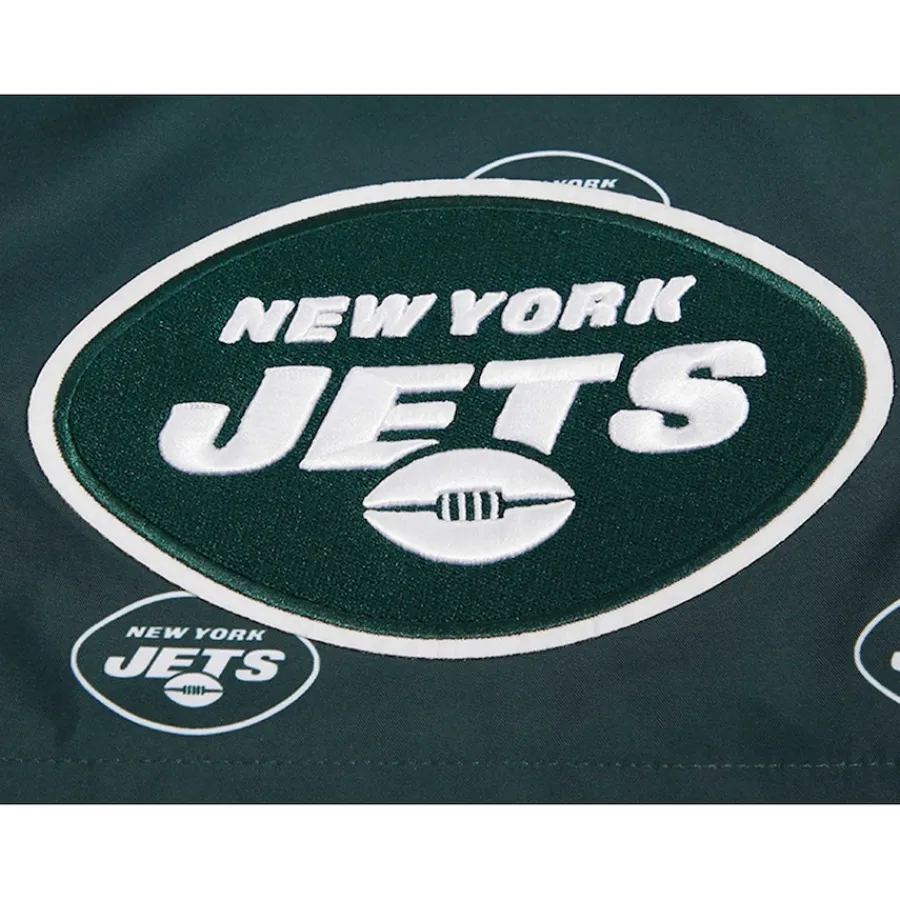 New York Jets Shorts & Pants^Men's Pro Standard Green Allover Print Mini Logo Shorts