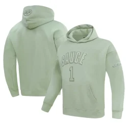 New York Jets Sweatshirts & Fleece | Men^Men's Pro Standard Ahmad Sauce Gardner Light Green Player Name & Number Pullover Hoodie