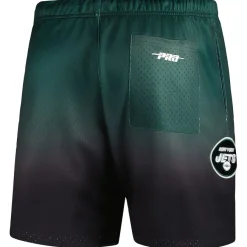 New York Jets Shorts & Pants^Men's Pro Standard Black/Green Ombre Mesh Shorts