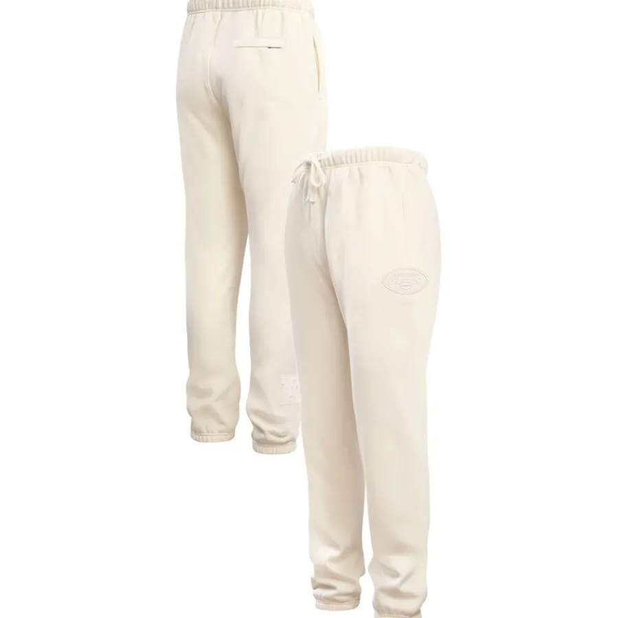 New York Jets Shorts & Pants^Men's Pro Standard Cream Fleece Sweatpants