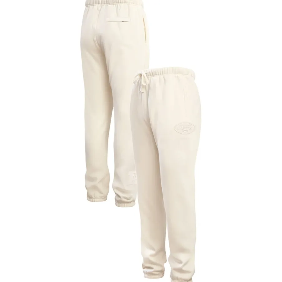 New York Jets Shorts & Pants^Men's Pro Standard Cream Fleece Sweatpants