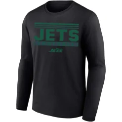 New York Jets Big & Tall | Long Sleeved^Men's Profile Black Big & Tall Pop Long Sleeve T-Shirt