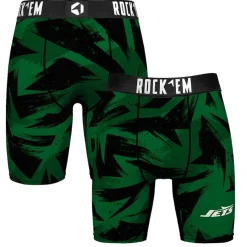 New York Jets Underwear & Sleepwear^Men's Rock Em Socks Green Game Paint Boxer Briefs