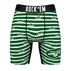 New York Jets Underwear & Sleepwear | Underwear & Sleepwear^Men's Rock Em Socks Green Two-Pack Mascot Slogan Boxer Briefs