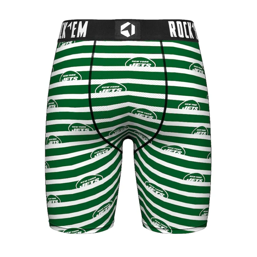 New York Jets Underwear & Sleepwear | Underwear & Sleepwear^Men's Rock Em Socks Green Two-Pack Mascot Slogan Boxer Briefs