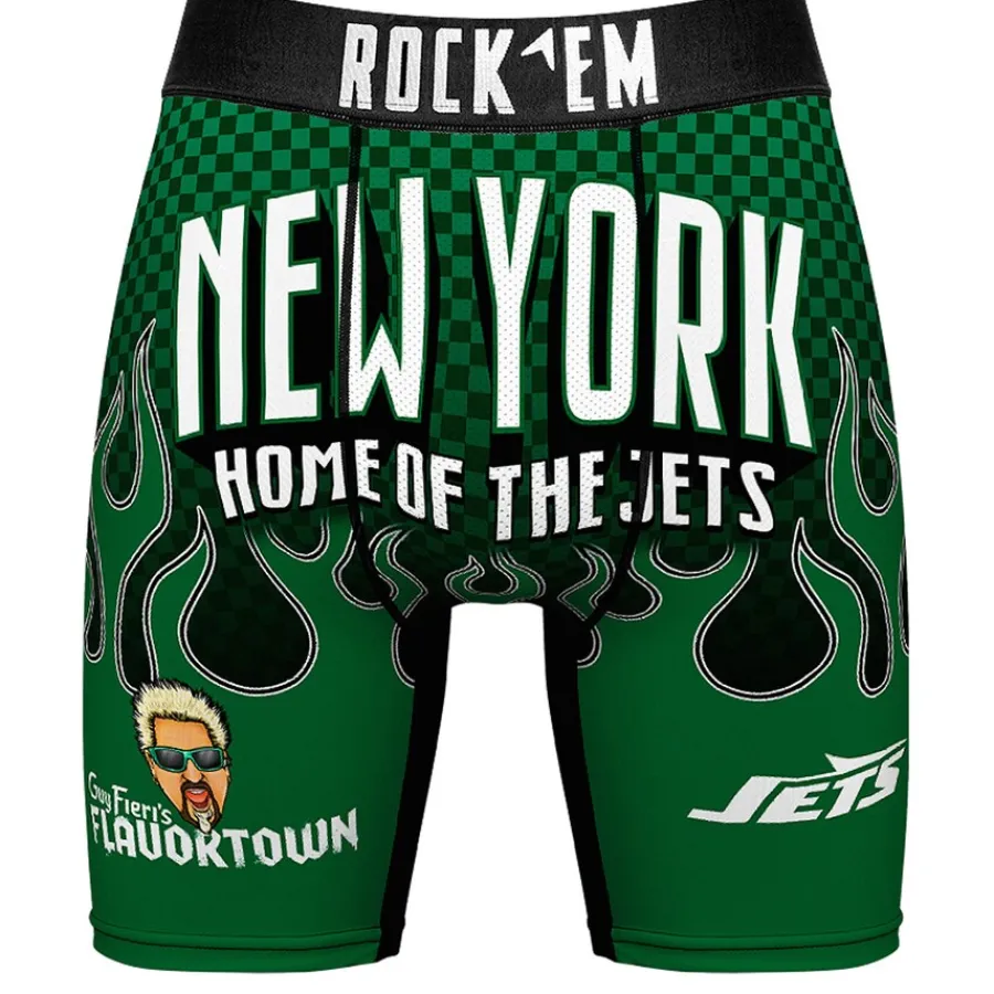 New York Jets Underwear & Sleepwear^Men's Rock Em Socks NFL X Guy Fieri’s Flavortown Boxer Briefs