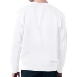 New York Jets Sweatshirts & Fleece | Men^Men's Starter White Color Scratch Team Graphic Fleece Pullover Sweatshirt