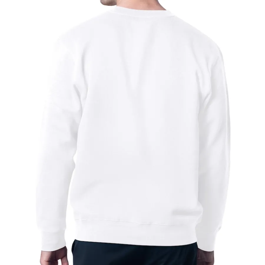 New York Jets Sweatshirts & Fleece | Men^Men's Starter White Color Scratch Team Graphic Fleece Pullover Sweatshirt