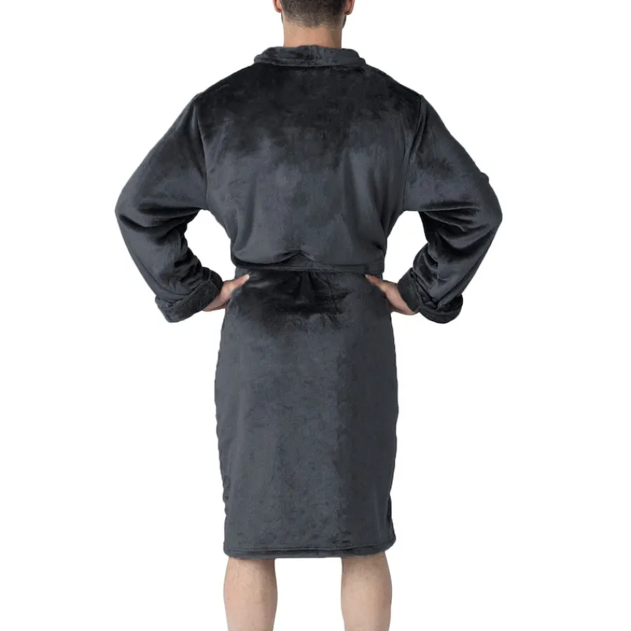New York Jets Underwear & Sleepwear^Men's The Northwest Group Black Bathrobe
