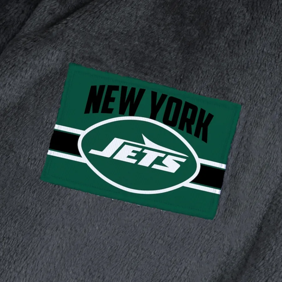 New York Jets Underwear & Sleepwear^Men's The Northwest Group Black Bathrobe