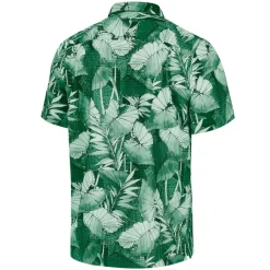 New York Jets Sweaters & Dress Shirts^Men's Tommy Bahama Green Bahama Coast Nuevo Fronds Camp Button-Up Shirt