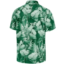 New York Jets Sweaters & Dress Shirts | Big & Tall^Men's Tommy Bahama Green Big & Tall Coast Nuevo Fronds IslandZone Button-Up Shirt