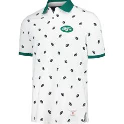 New York Jets Polos^Men's Tommy Hilfiger White Bryce Pique Polo