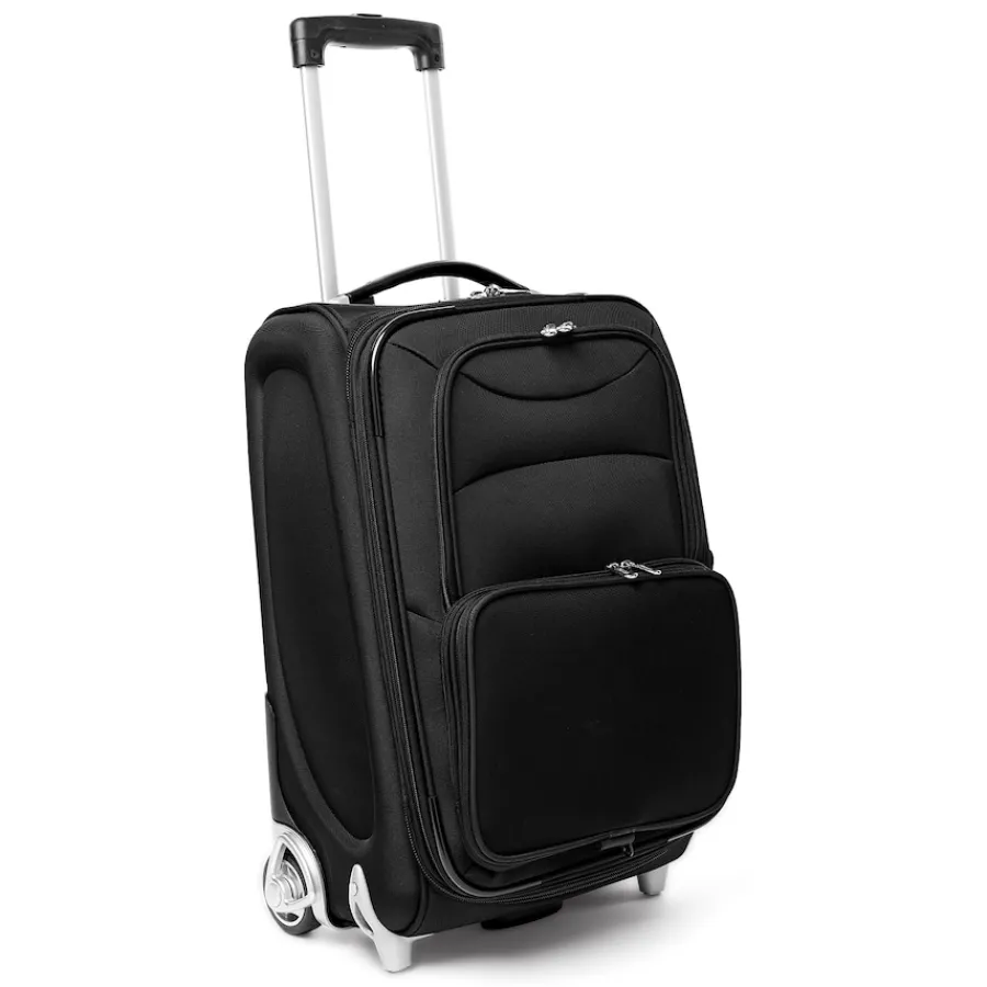 New York Jets Travel | School Supplies^MOJO Black 21" Softside Rolling Carry-On Suitcase
