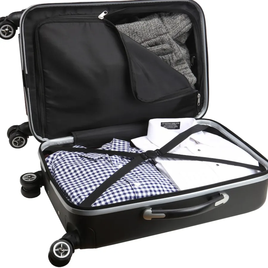 New York Jets Travel | School Supplies^MOJO Black 21" 8-Wheel Hardcase Spinner Carry-On Luggage