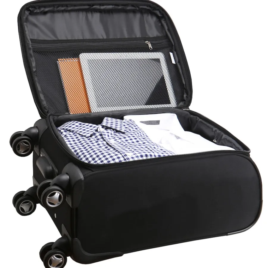 New York Jets Travel | School Supplies^MOJO Black 21" Softside Spinner Carry-On