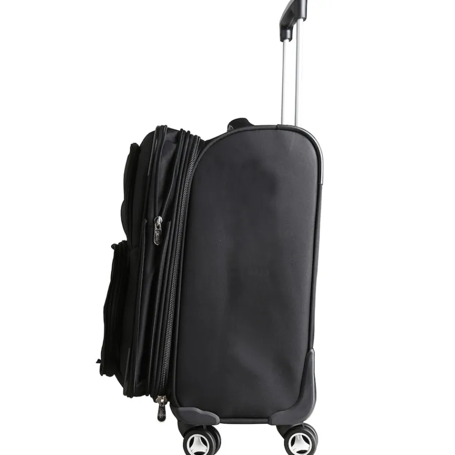 New York Jets Travel | School Supplies^MOJO Black 21" Softside Spinner Carry-On
