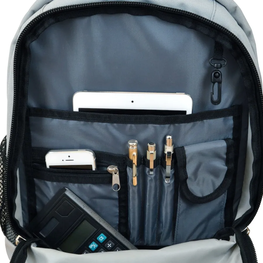 New York Jets Travel | School Supplies^MOJO Gray 19'' Premium Wheeled Backpack