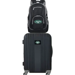 New York Jets Travel | School Supplies^MOJO Gray 2-Piece Backpack & Carry-On Luggage Set