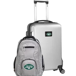 New York Jets Travel | School Supplies^MOJO Silver 2-Piece Backpack & Carry-On Set