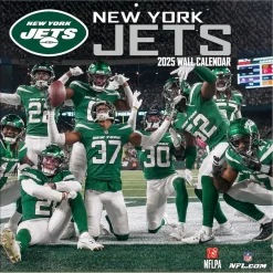 New York Jets Office Accessories | Calendars^ 2024-2025 12” X 12” Team Wall Calendar