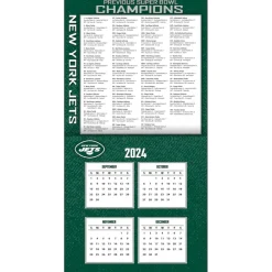 New York Jets Office Accessories | Calendars^ 2024-2025 12” X 12” Team Wall Calendar