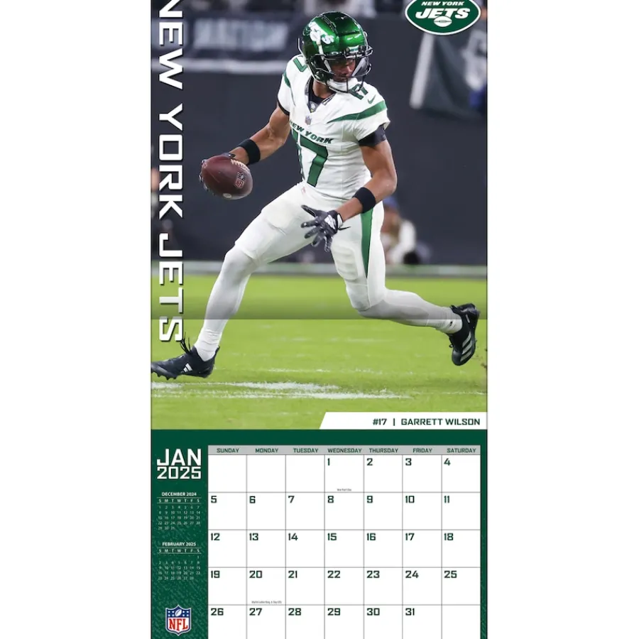 New York Jets Office Accessories | Calendars^ 2024-2025 12” X 12” Team Wall Calendar