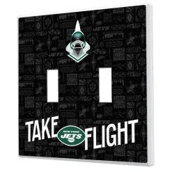 New York Jets Lighting^ 2024 Illustrated Limited Edition Double Toggle Light Switch Plate
